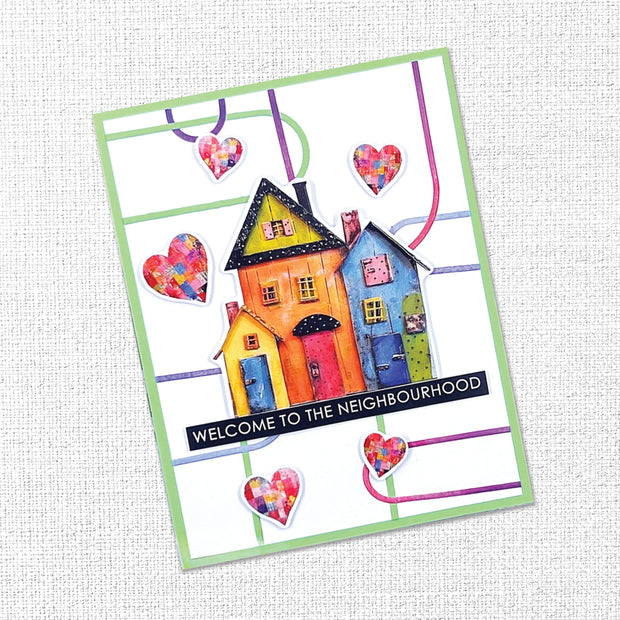 Inky Colour Embossed Die Cuts 31932