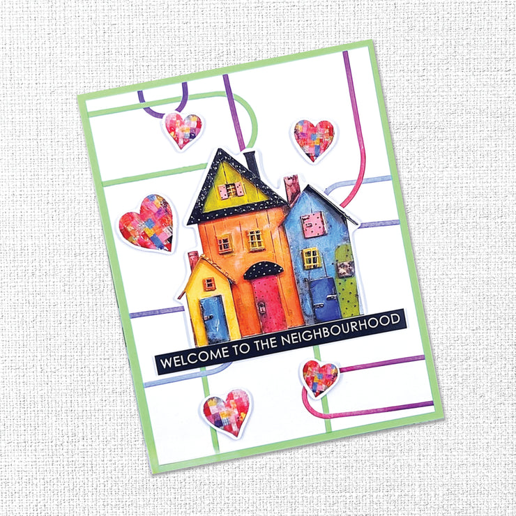 Inky Colour Embossed Die Cuts 31932