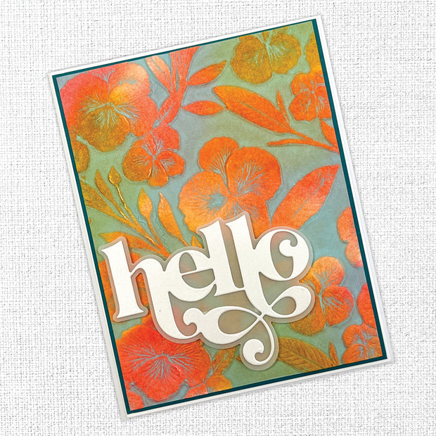 Perfect Pansies 3D Embossing Folder 32946