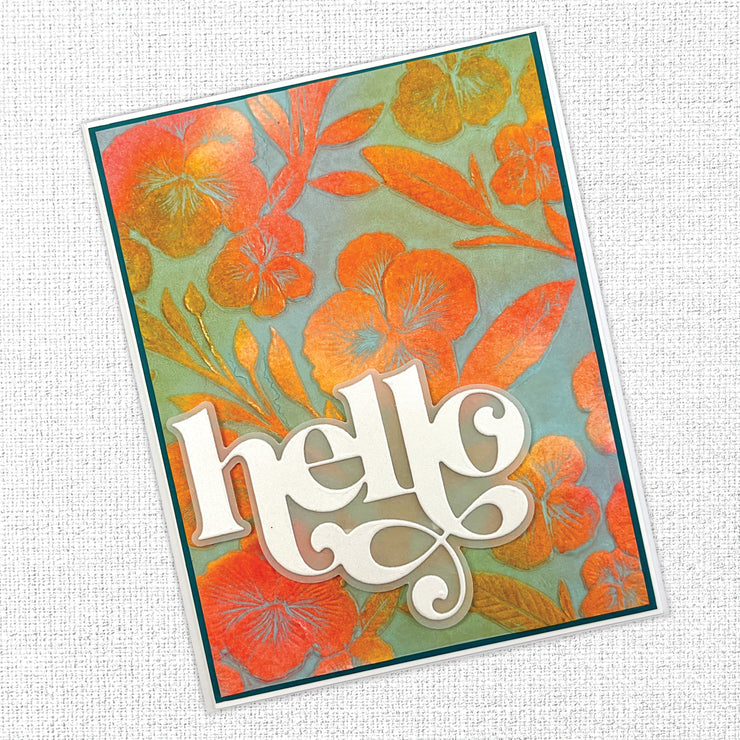 Fancy Script Layered Hello Metal Cutting Die 32478