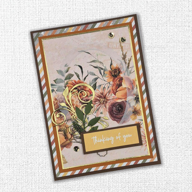 Autumn Florals Tags & Tickets Embossed Die Cuts 35472