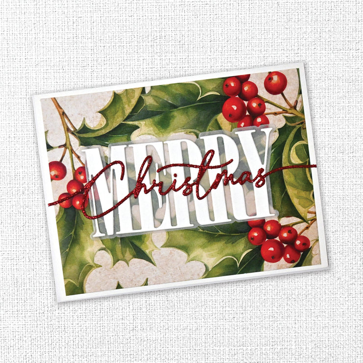Merry Christmas Layered Metal Cutting Die 32445