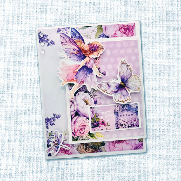 Lavender & Fairies Embossed Die Cuts 33525