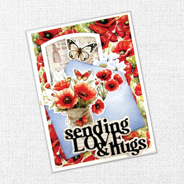 Poppy Garden Embossed Die Cuts 34665