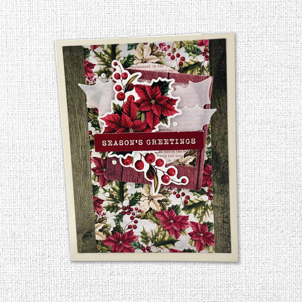 Christmas Holly Embossed Die Cuts 35163