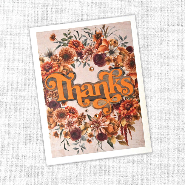 Fancy Script Layered Thanks Metal Cutting Die 32475