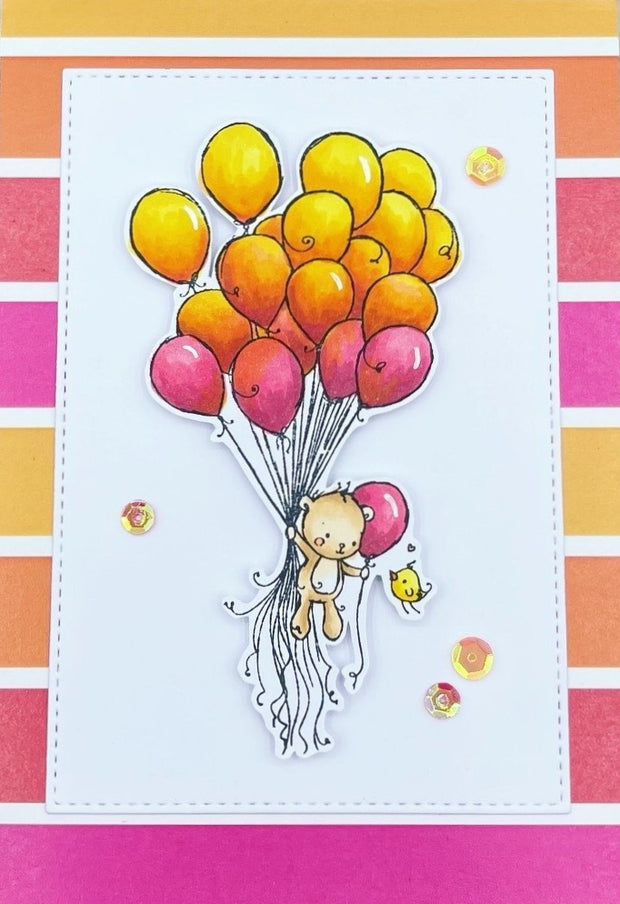 Teddy's Balloons Clear Stamp 30687