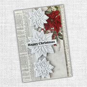 White Christmas Layering Poinsettia Set 2 Metal Cutting Die 32577