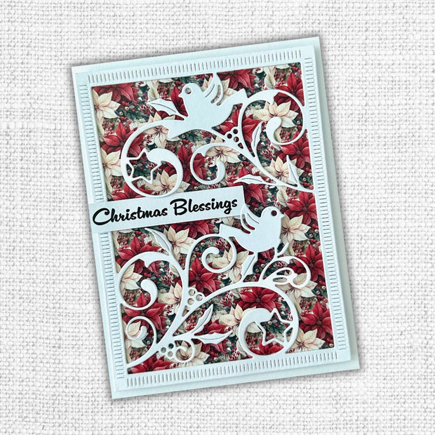 White Dove & Flourish Coverplate Metal Cutting Die 32592 - Paper Rose Studio