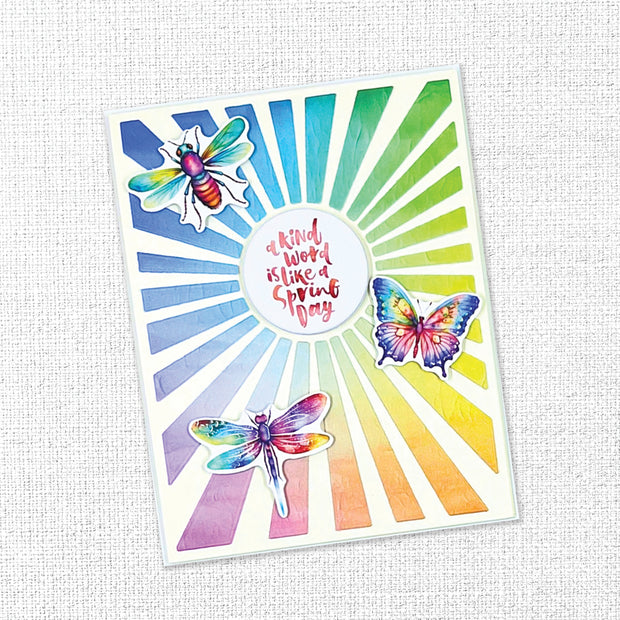 Rainbow Garden Embossed Die Cuts 31698