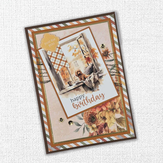 Autumn Florals Tags & Tickets Embossed Die Cuts 35472