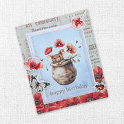 Poppy Garden Embossed Die Cuts 34665