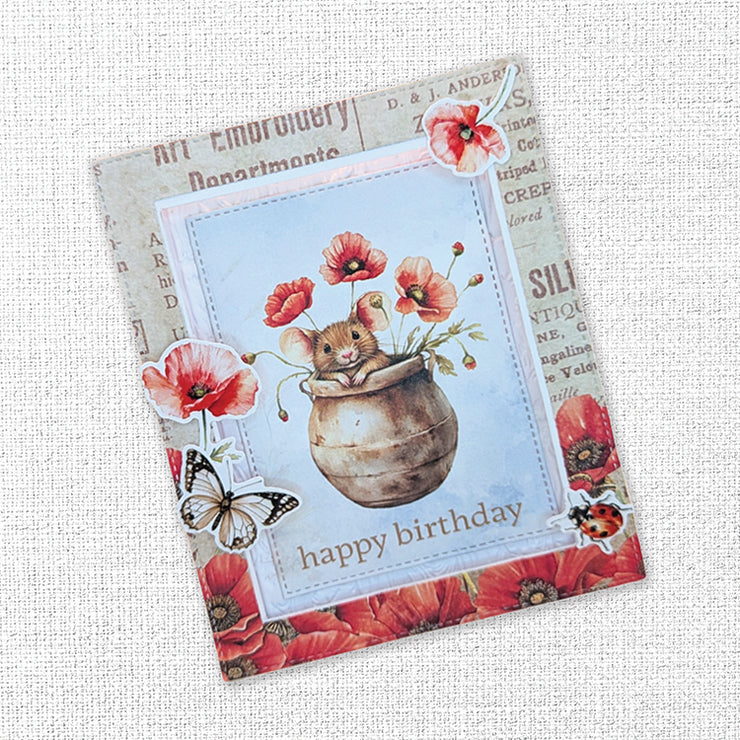 Poppy Garden Embossed Die Cuts 34665