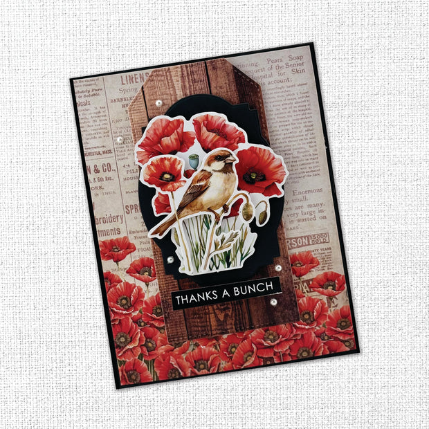 Poppy Garden Embossed Die Cuts 34665