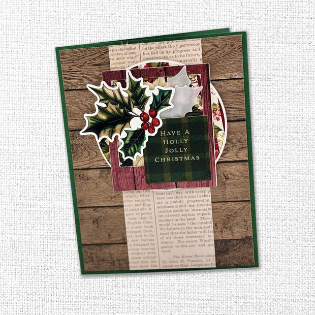 Christmas Holly Embossed Die Cuts 35163