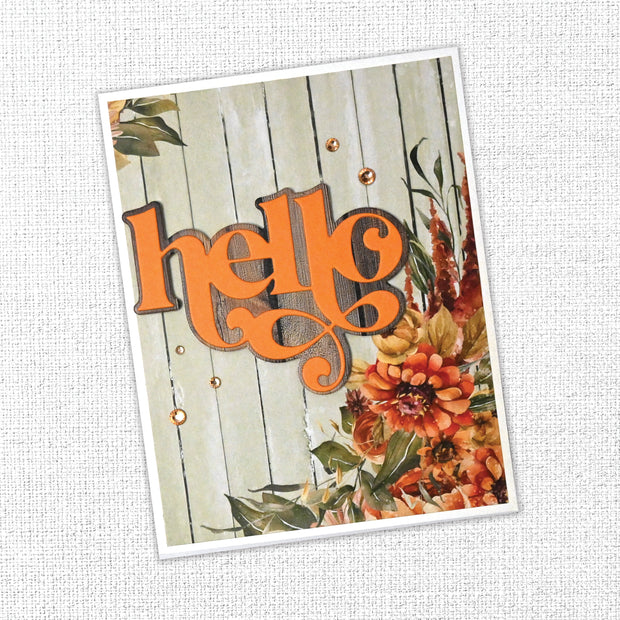 Fancy Script Layered Hello Metal Cutting Die 32478