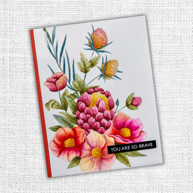 Slimline Protea Bouquet Clear Stamp 28222 - Paper Rose Studio