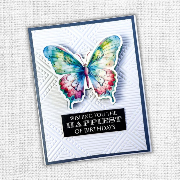 Rainbow Garden Butterflies Embossed Die Cuts 31476