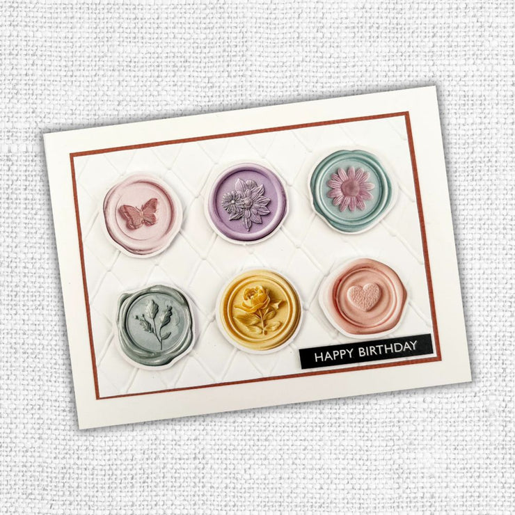 Pastel Wax Seals Embossed Die Cuts 32283