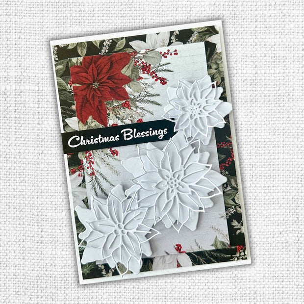 White Christmas Layering Poinsettia Set 1 Metal Cutting Die 32574