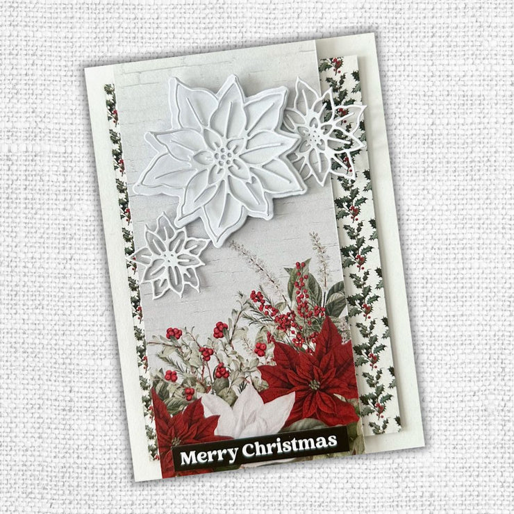 White Christmas Layering Poinsettia Set 2 Metal Cutting Die 32577