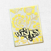 Fancy Script Layered Wishes Metal Cutting Die 32457