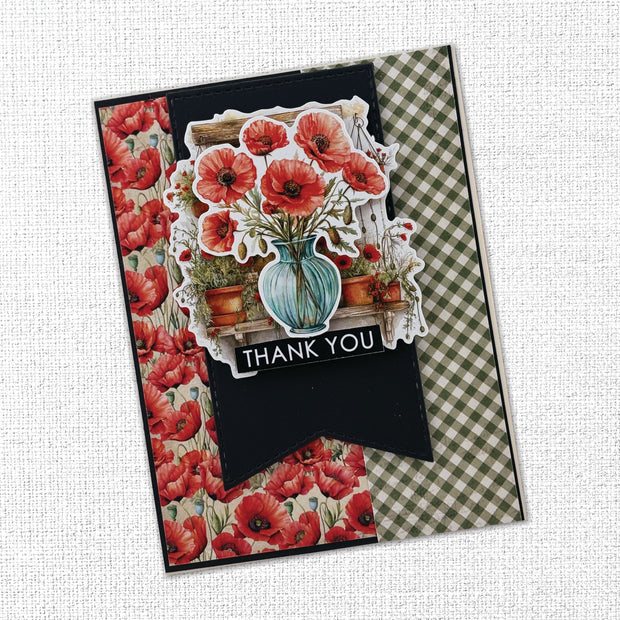 Poppy Garden Embossed Die Cuts 34665