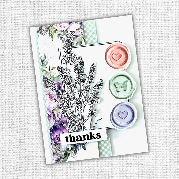 Lavender & Roses B & W Cut Aparts Paper Pack 32277