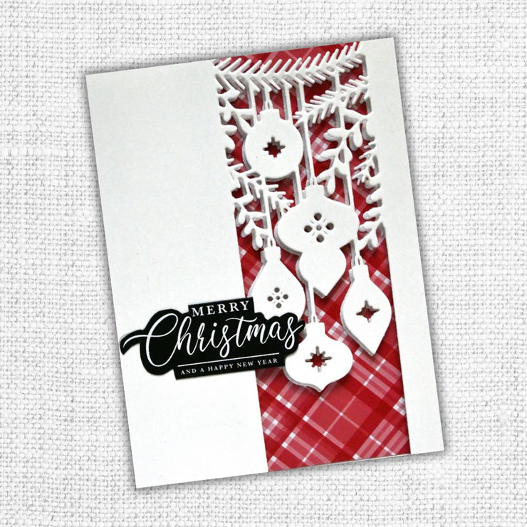 Hanging Christmas Ornaments Border Metal Cutting Die 32448 - Paper Rose Studio