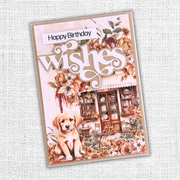 Fancy Script Layered Wishes Metal Cutting Die 32457