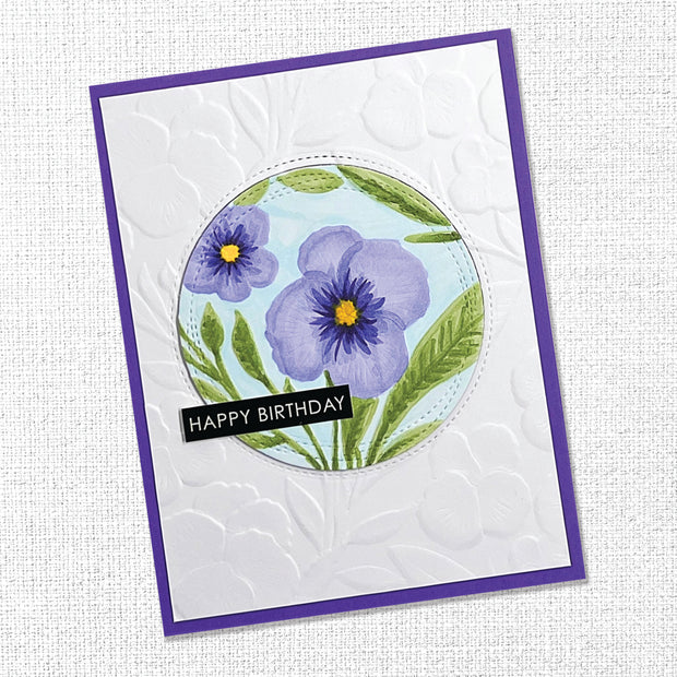 Perfect Pansies 3D Embossing Folder 32946