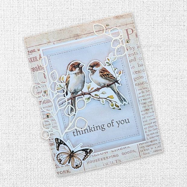 Baby Blue Leaf Medium Outline Metal Die 18099