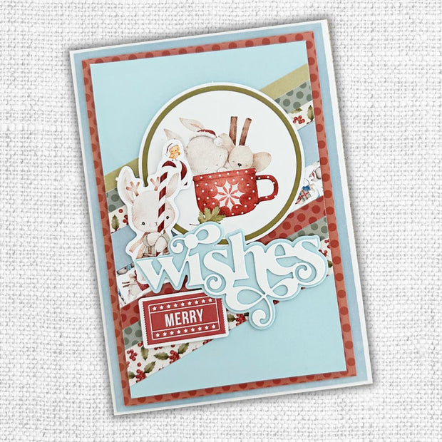 Fancy Script Layered Wishes Metal Cutting Die 32457 - Paper Rose Studio