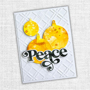 Fancy Script Layered Peace Metal Cutting Die 32451 - Paper Rose Studio