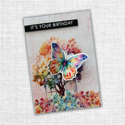 Rainbow Garden Butterflies Embossed Die Cuts 31476