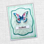 Rainbow Garden Butterflies Embossed Die Cuts 31476