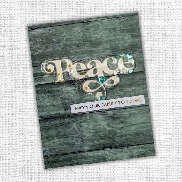 Fancy Script Layered Peace Metal Cutting Die 32451 - Paper Rose Studio