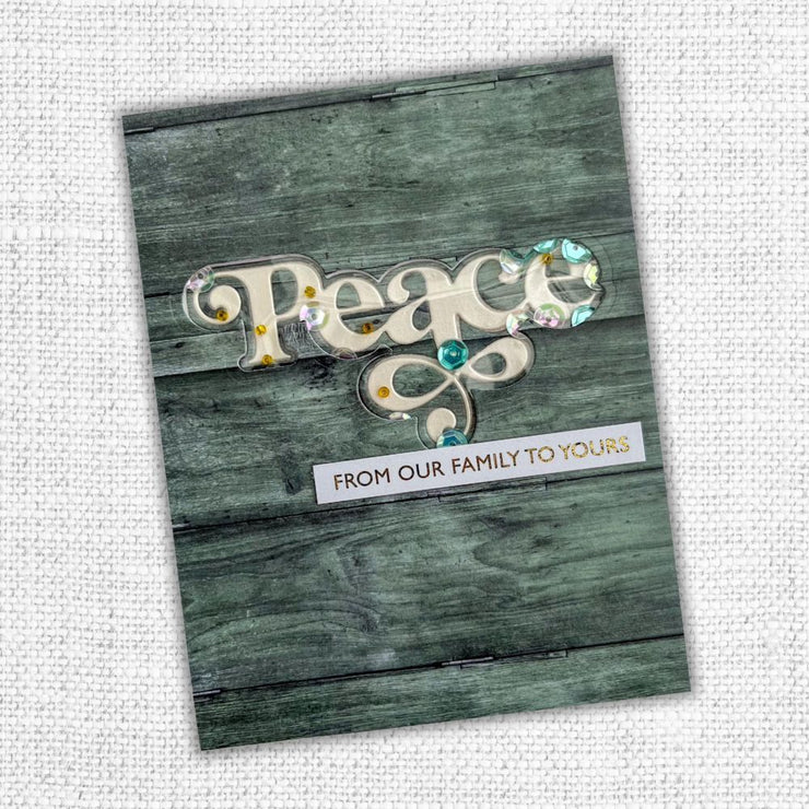 Fancy Script Layered Peace Metal Cutting Die 32451