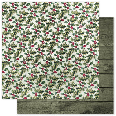 Christmas Holly Basics E 12x12 Paper (12pc Bulk Pack) 35157