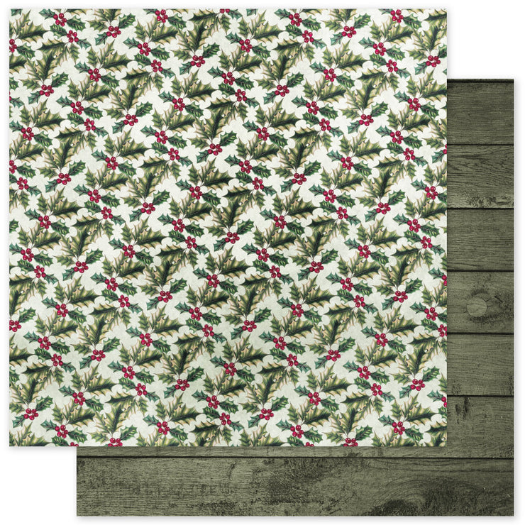 Christmas Holly Basics E 12x12 Paper (12pc Bulk Pack) 35157