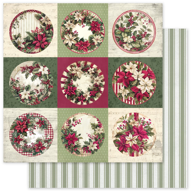 Christmas Holly D 12x12 Paper (12pc Bulk Pack) 35130