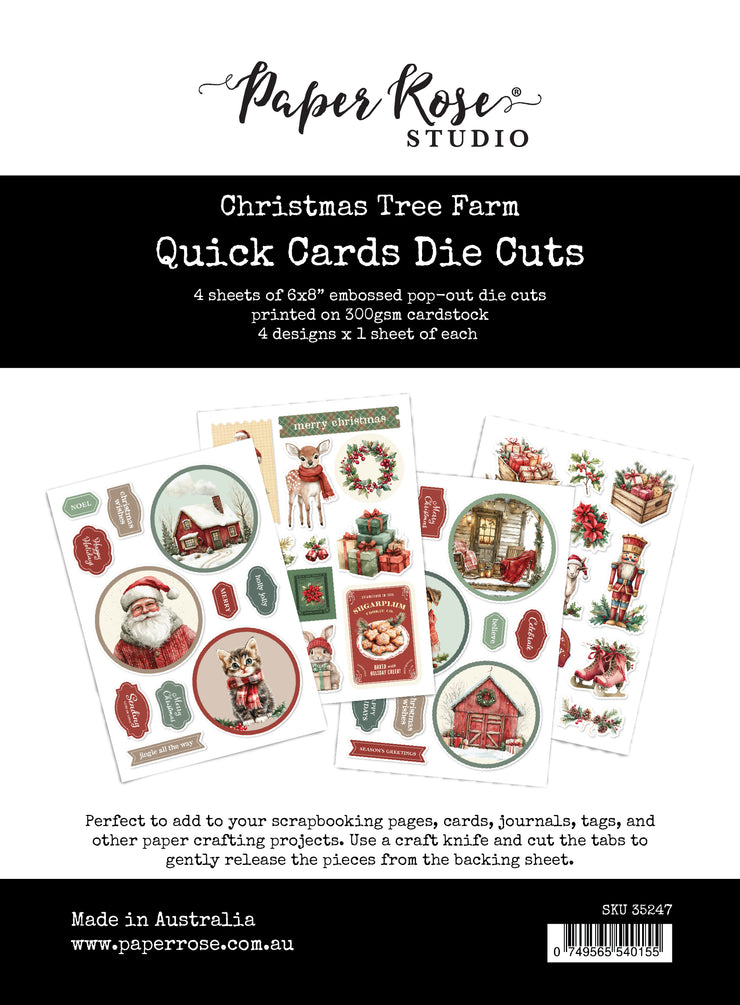 Christmas Tree Farm 6x8" Quick Cards Die Cuts 35247