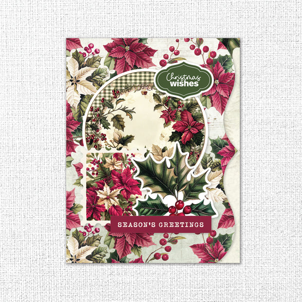Christmas Holly 8.5" x 11" Mini Junk Journal Folio Kit 35347