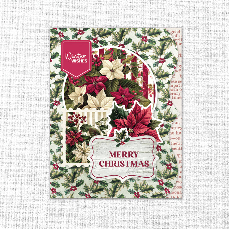 Christmas Holly 8.5" x 11" Mini Junk Journal Folio Kit 35347