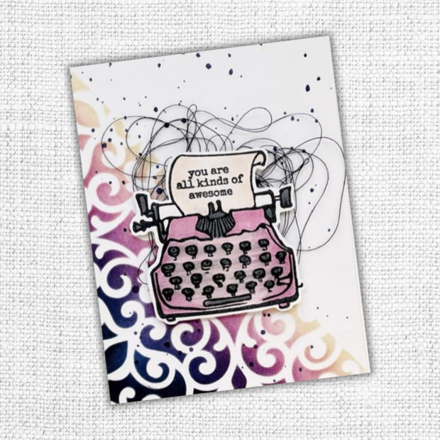 Arty Love Typed Sentiments 4x4" Clear Stamp Set 18009