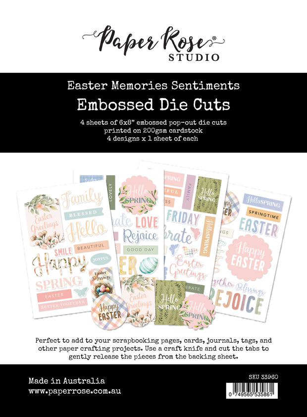 Easter Memories Sentiment Embossed Die Cuts 33960