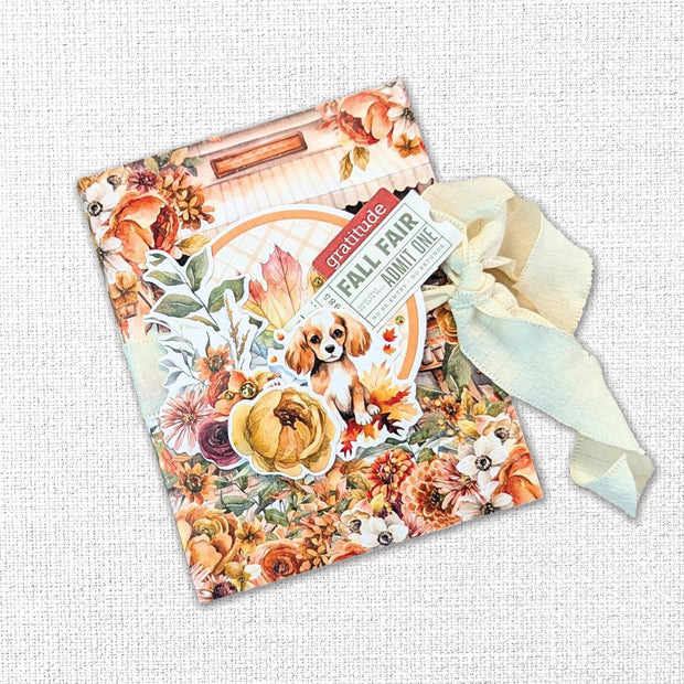 Autumn Florals 8.5" x 11" Mini Junk Journal Folio Kit 35481