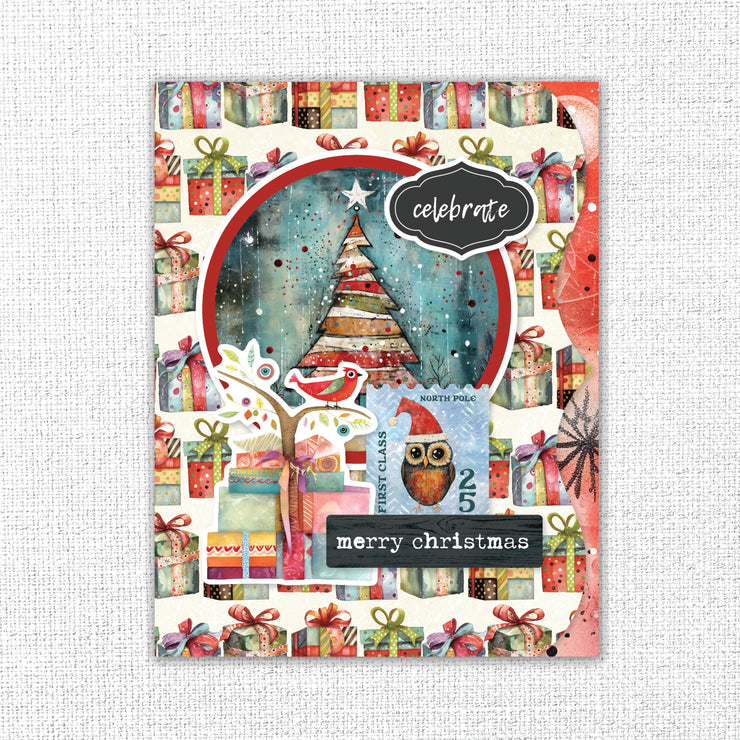 Merry and Bright 8.5" x 11" Mini Junk Journal Folio Kit 35707 - Paper Rose Studio