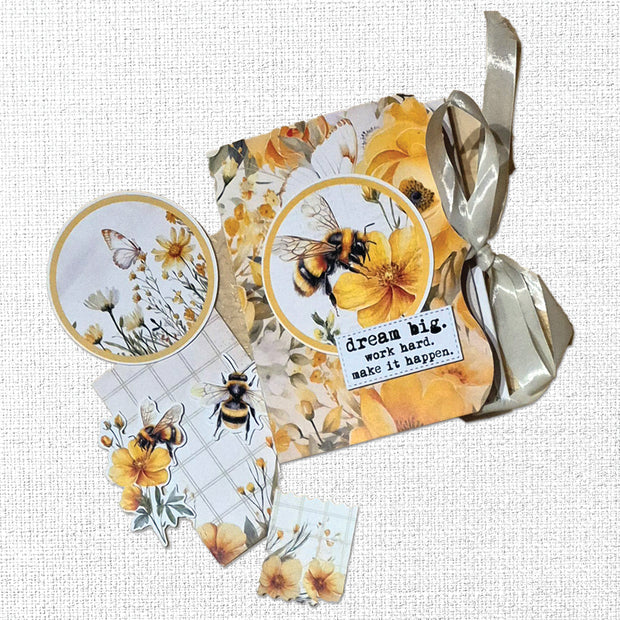 Bees and  Butterflies  8.5" x 11" Mini Junk Journal Folio Kit 35013 - Paper Rose Studio