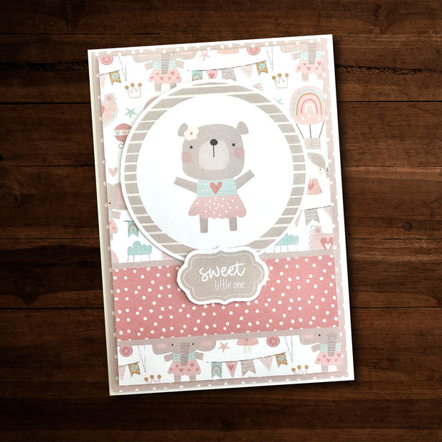 Hello Little Girl 6x8" Quick Cards Collection 30012 - Paper Rose Studio